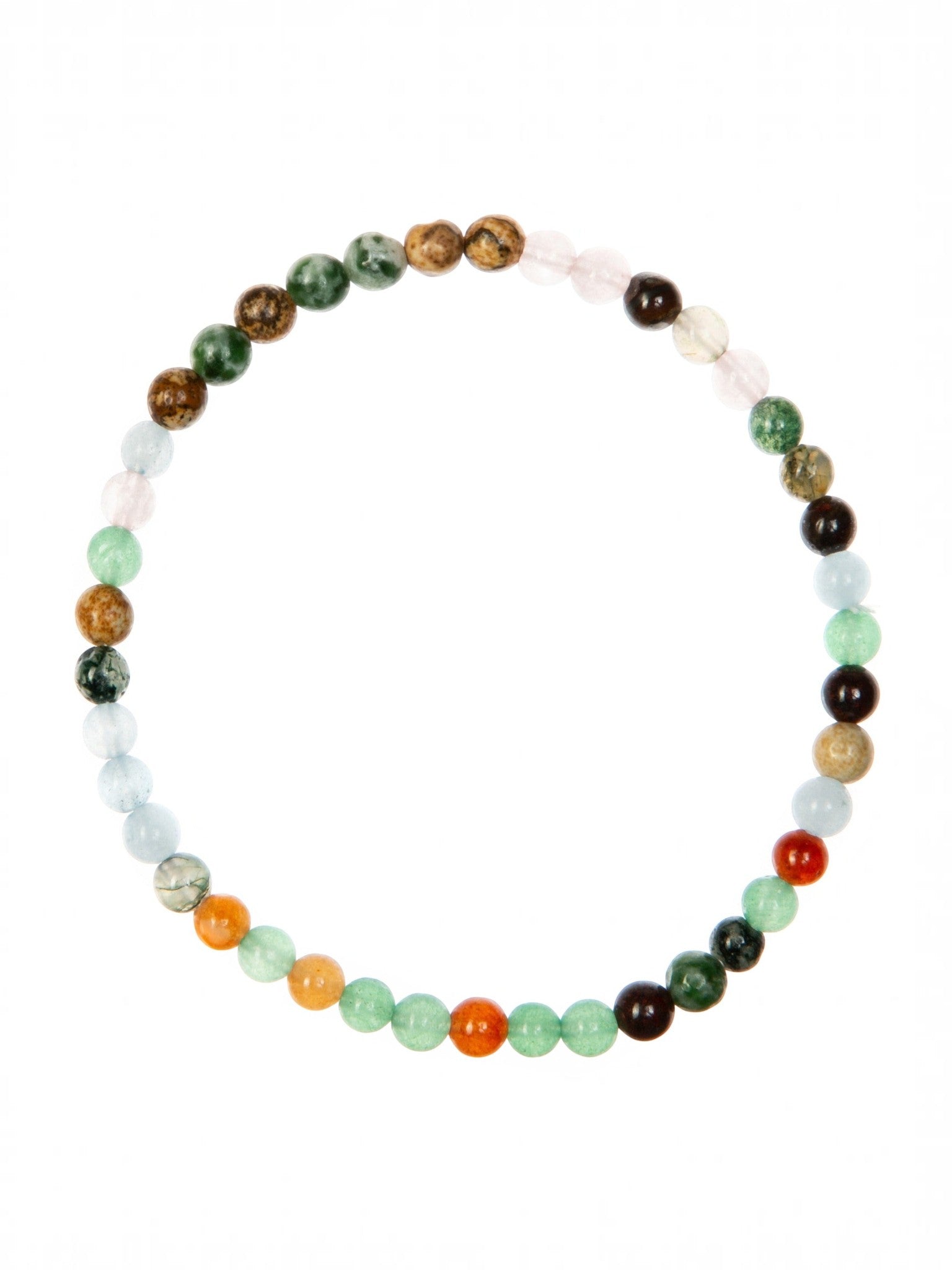 Mixed Stone Stretch Bracelets B2075-6MM