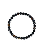Black Striped Agate Stretch Bracelet B2077-6MM