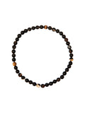 Black Striped Agate Stretch Bracelet B2077-4MM