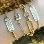 MAMA Zircon Chains Bracelets B2670