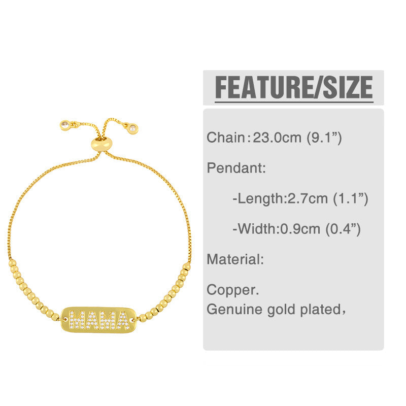 MAMA Zircon Chains Bracelets B2670