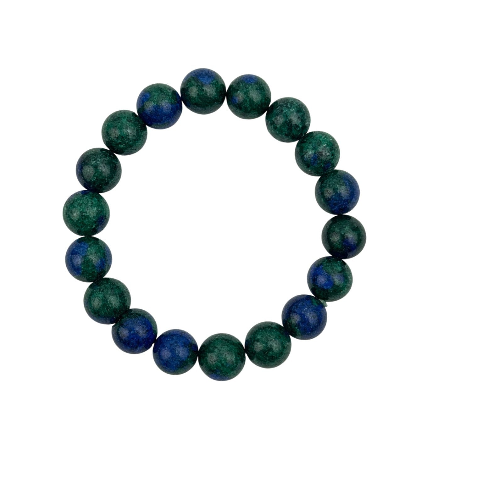 Blue Green Granite Stone Stretch Bracelet B2929-10MM