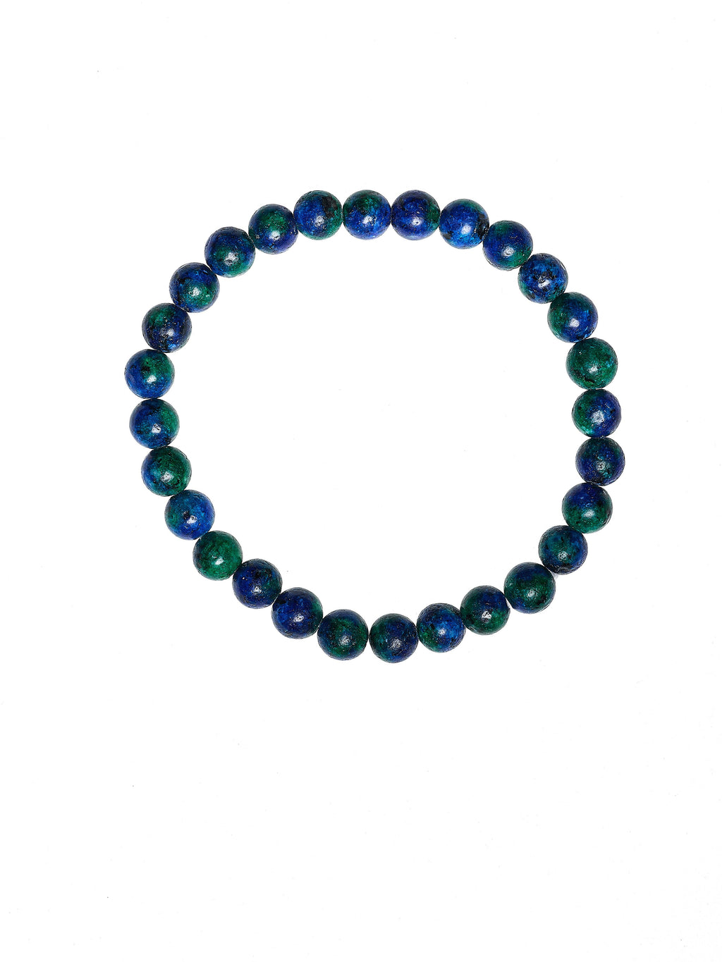 Blue Green Granite Stone Stretch Bracelet B2929-6MM