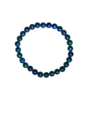 Blue Green Granite Stone Stretch Bracelet B2929-6MM