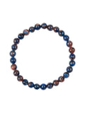 Blue Orange Granite Stone Stretch Bracelet B2930-6MM