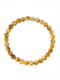 Colored Gold Tiger Eye Stone Stretch Bracelet B2973-6MM