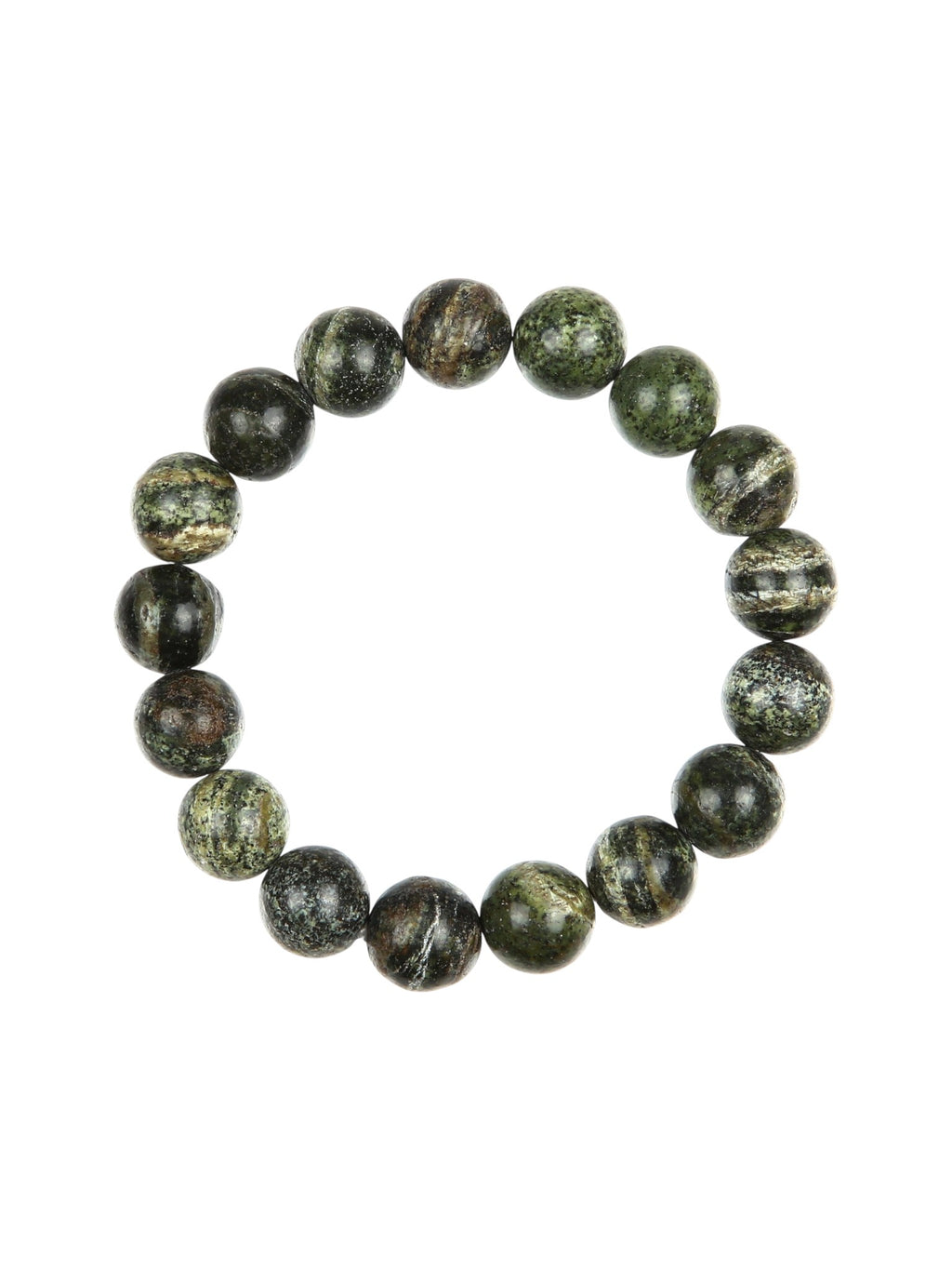 Green Zebra Jasper Stone Stretch Bracelet B2978-8MM