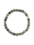 Green Zebra Jasper Stone Stretch Bracelet B2978-6MM - view 3