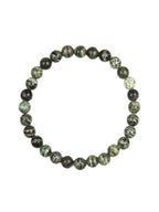 Green Zebra Jasper Stone Stretch Bracelet B2978-10MM
