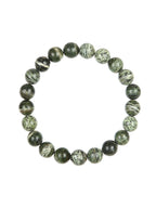 Green Zebra Jasper Stone Stretch Bracelet B2978-8MM