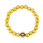 Evil Eye Zircon Bead Bracelet B3043
