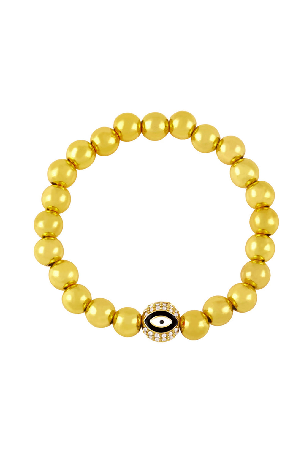 Evil Eye Zircon Bead Bracelet B3043