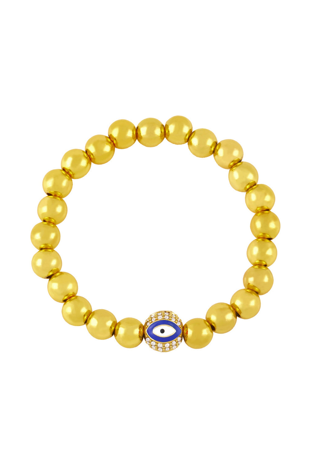 Evil Eye Zircon Bead Bracelet B3043