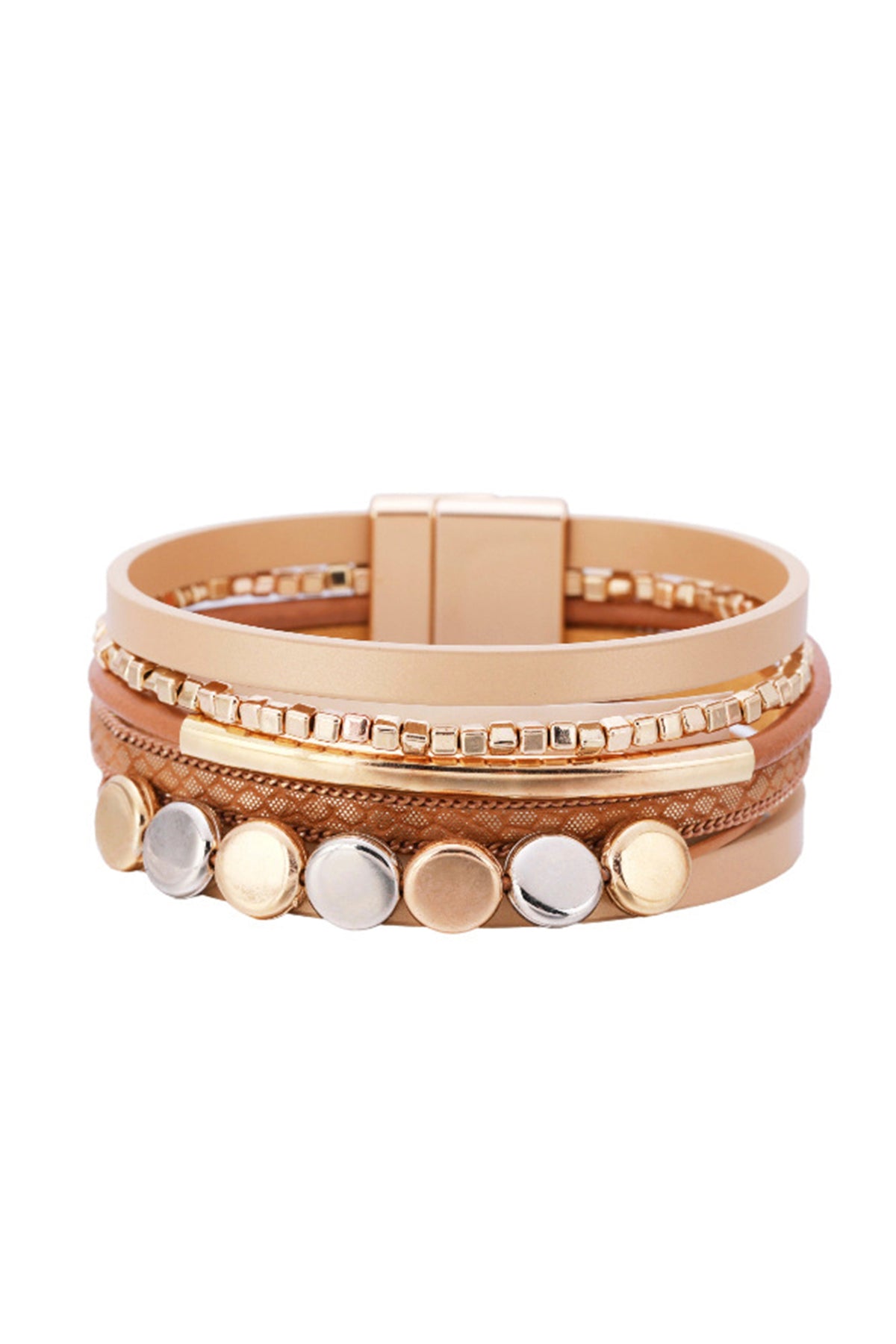 Alloy Leatherette Magnetic Bracelet B3047