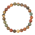 Red Turquoise Stone Stretch Men Bracelet B3228-8MM