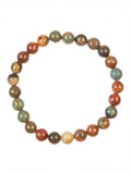 Red Turquoise Stone Stretch Men Bracelet B3228-8MM