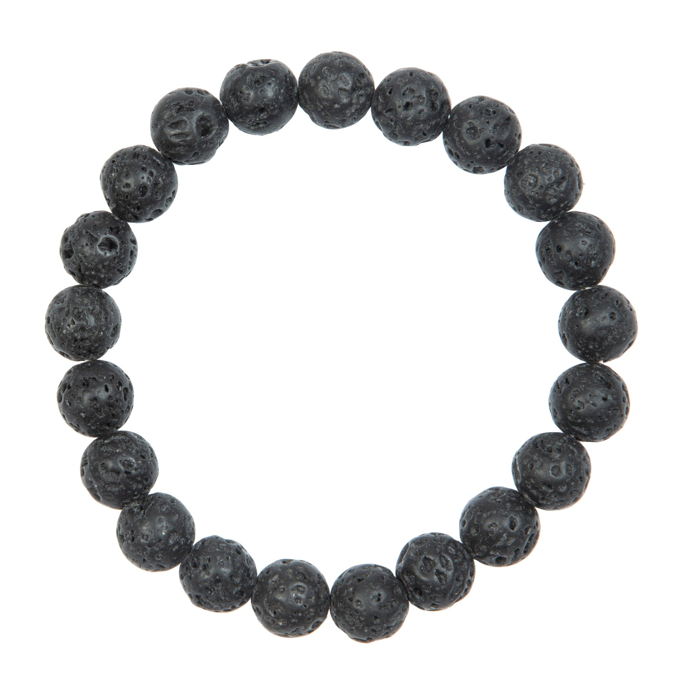 Lava Stone Stretch Men Bracelet B3229-10MM
