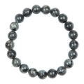 Black Labradorite Stone Stretch Men Bracelet B3230-10MM