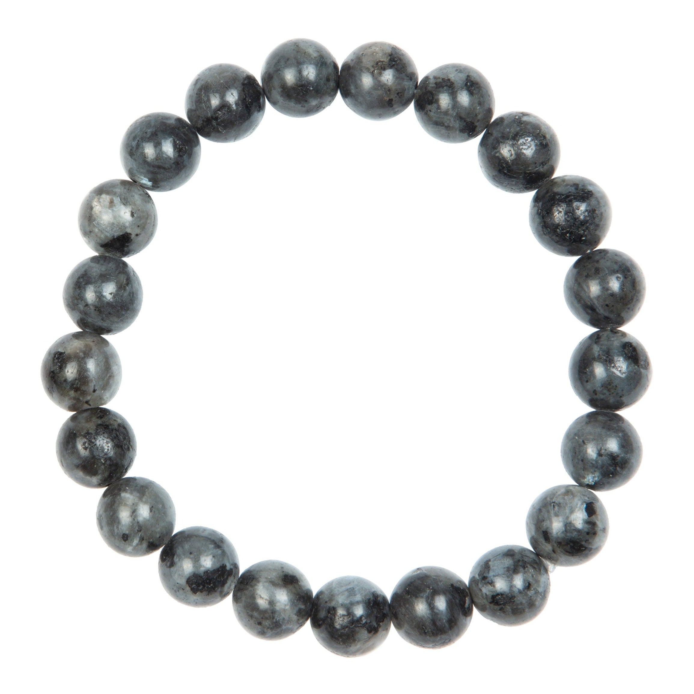 Black Labradorite Stone Stretch Men Bracelet B3230-10MM