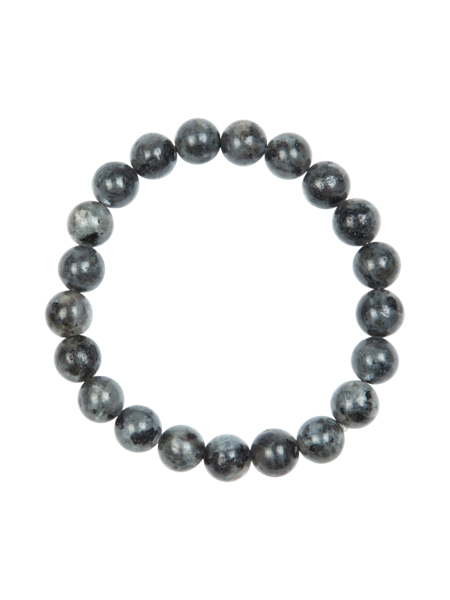 Black Labradorite Stone Stretch Men Bracelet B3230-10MM