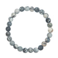 Black Network Stone Stretch Men Bracelet B3231-8MM