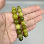 Olive Jade Stone Stretch Men Bracelet B3232-10MM