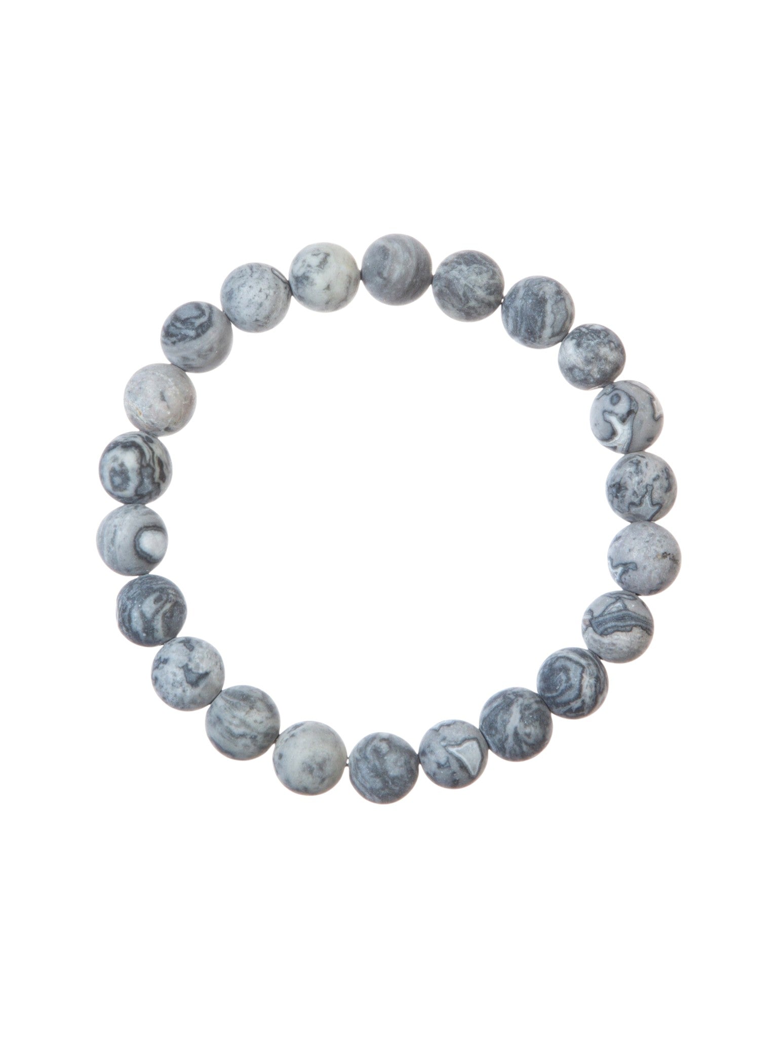 Atlas Jasper Stone Stretch Men Bracelet B3237-10MM