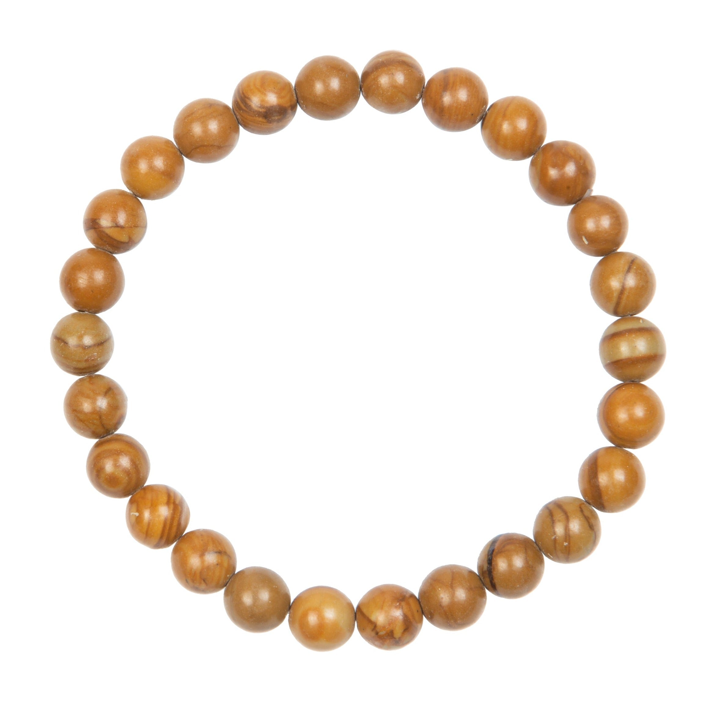Woodenline Jasper Stone Stretch Men Bracelet B3239-8MM