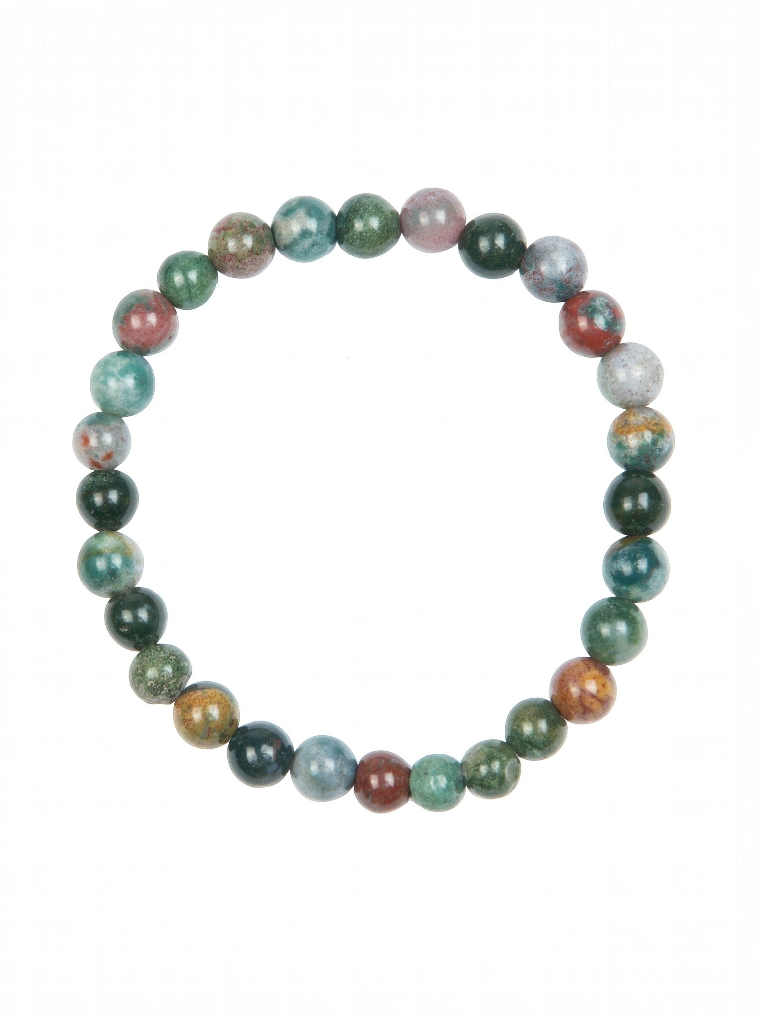 Indian Agate Stone Stretch Kids Bracelet B3245-6MM