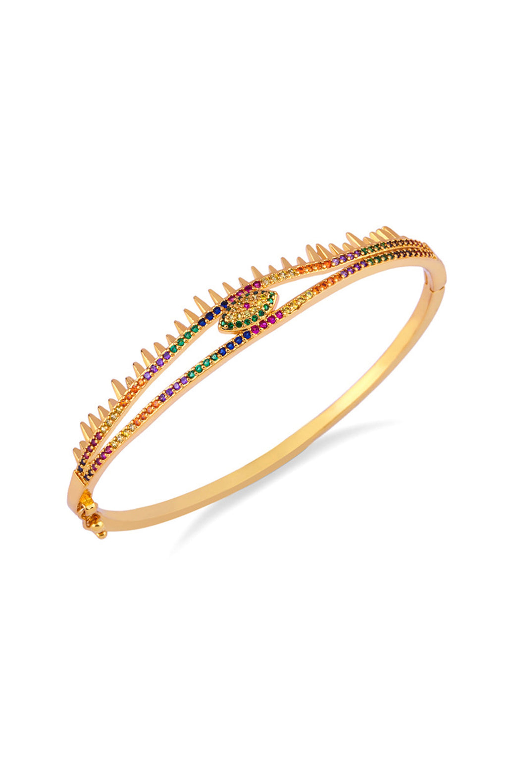 Evil Eye Zircon Cuff Bracelet B3322