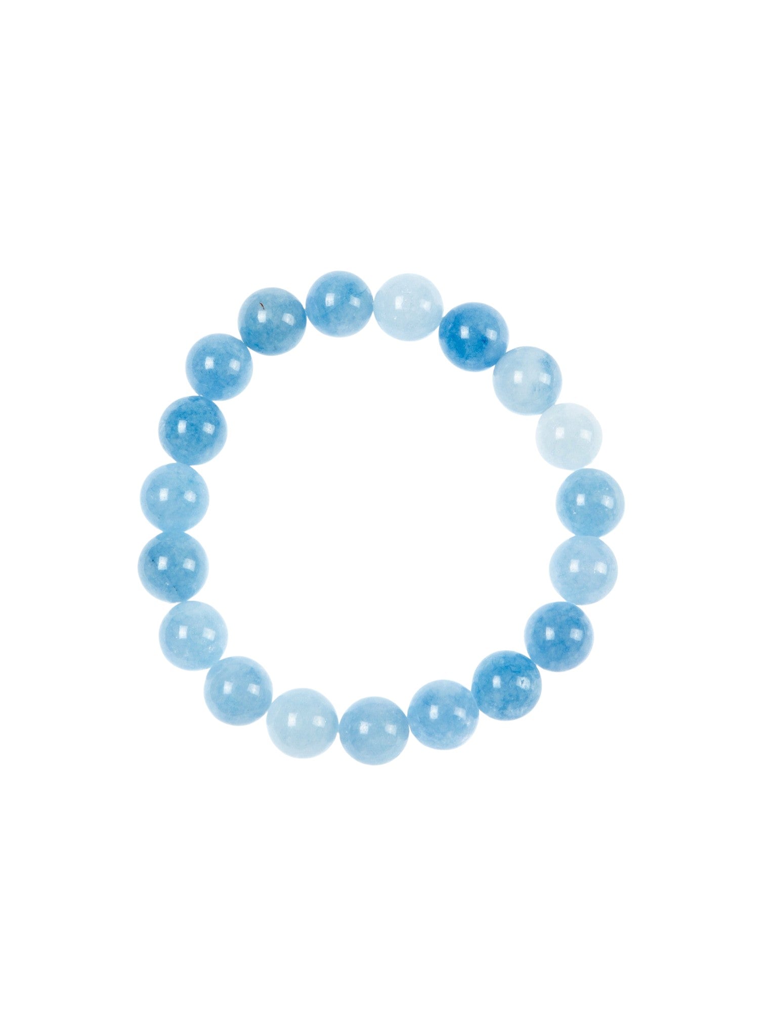Blue Jade Stone Stretch Bracelets B3434-12MM