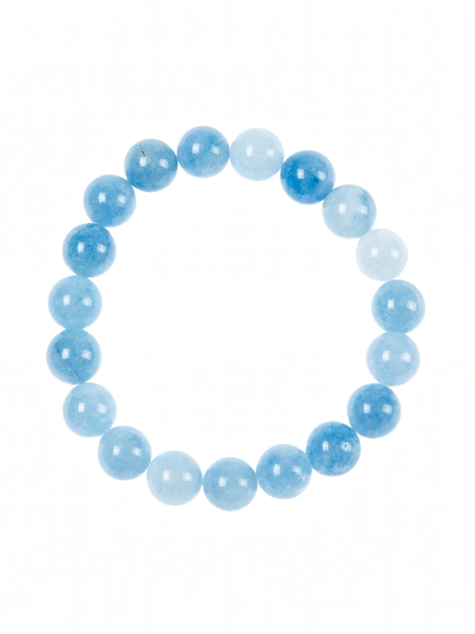 Blue Jade Stone Stretch Bracelets B3434-10MM