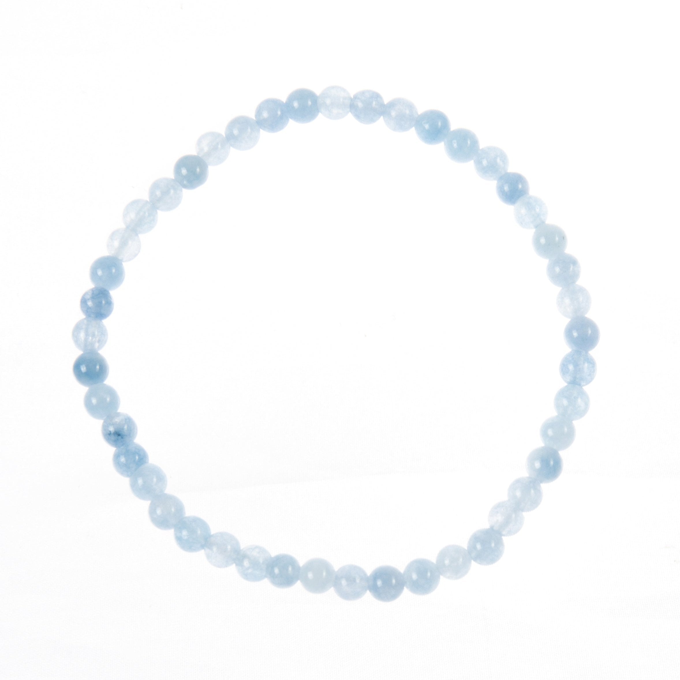 Blue Jade Stone Stretch Bracelets B3434-4MM