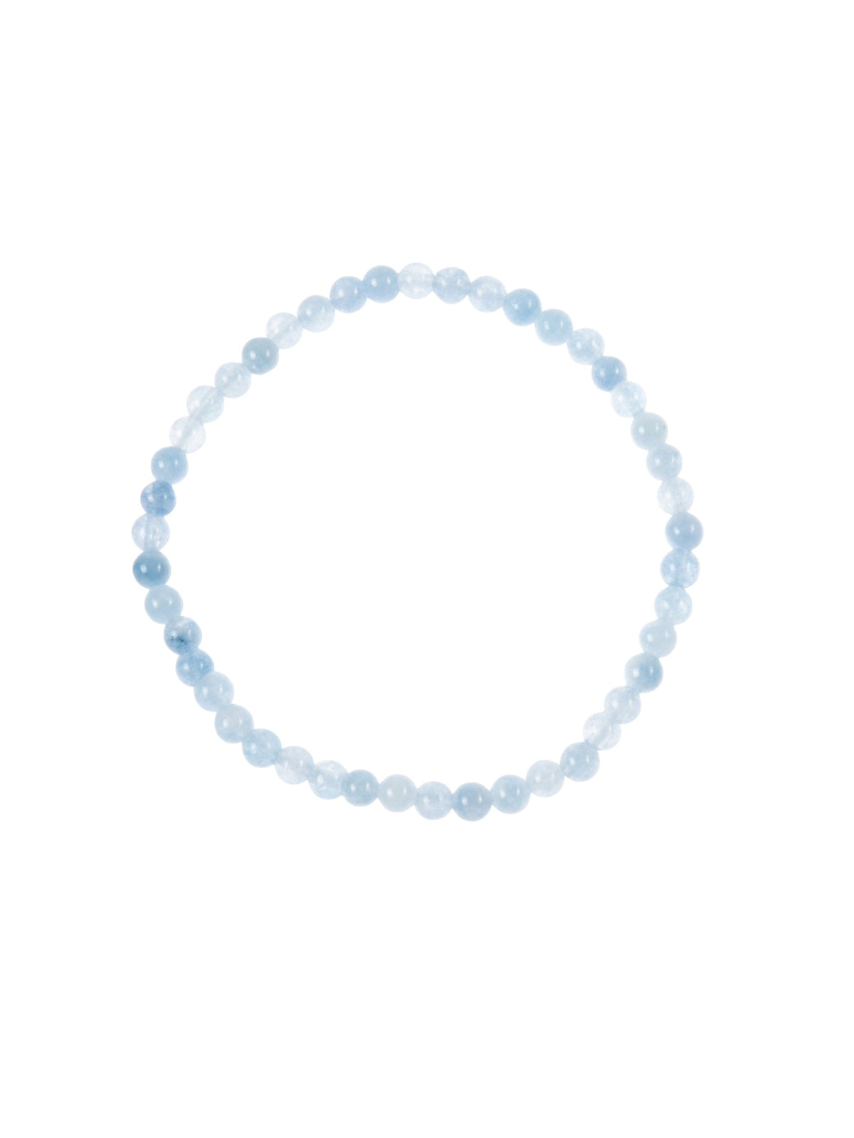 Blue Jade Stone Stretch Bracelets B3434-4MM