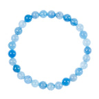 Blue Jade Stone Stretch Bracelets B3434-12MM