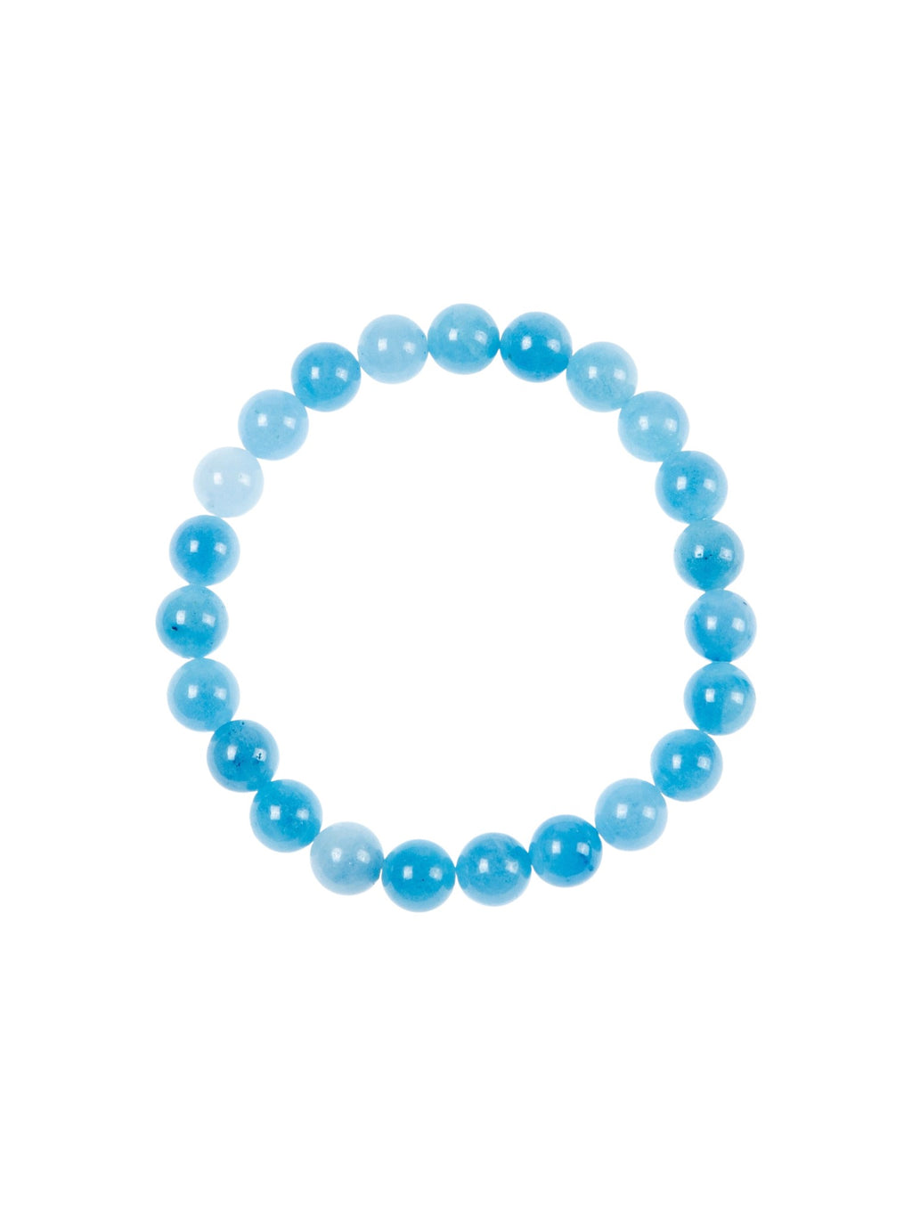 Blue Jade Stone Stretch Bracelets B3434-12MM