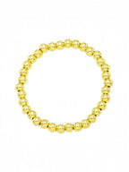 Golden Hematite Bead Stretch Bracelet B3443-Gold-8MM