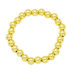 Golden Hematite Bead Stretch Bracelet B3443-Gold-10MM