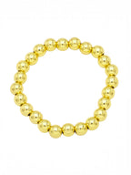 Golden Hematite Bead Stretch Bracelet B3443-Gold-10MM