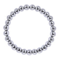 Golden Hematite Bead Stretch Bracelet B3443-Silver-8MM