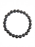 Golden Hematite Bead Stretch Bracelet B3443-Black-8MM