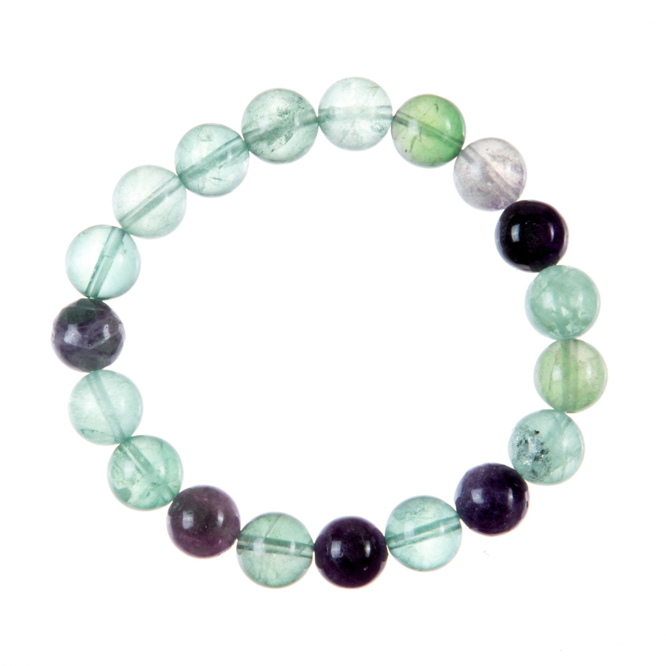 Fluorite Stone Stretch Bracelet B3447-10MM