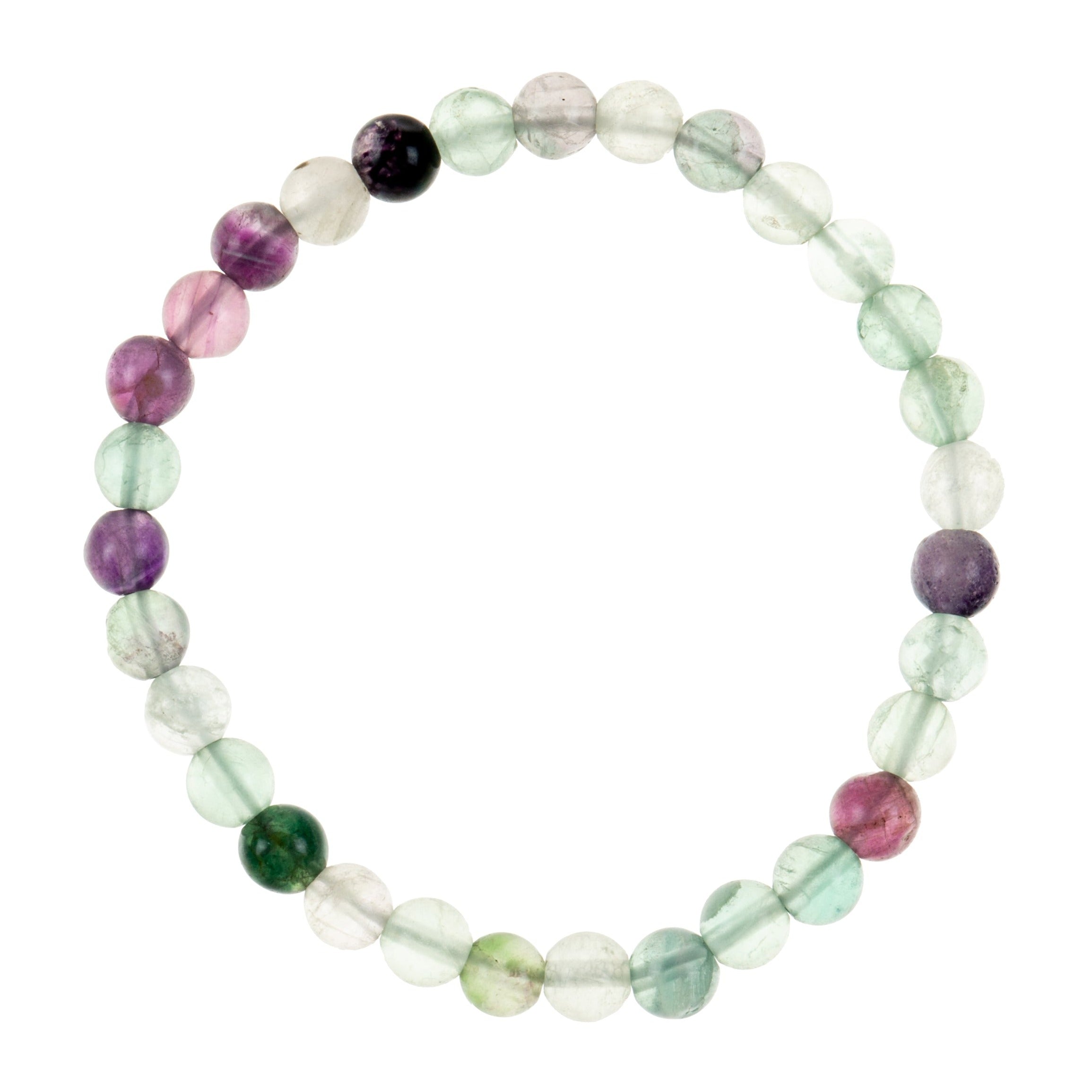 Fluorite Stone Stretch Bracelet B3447-6MM