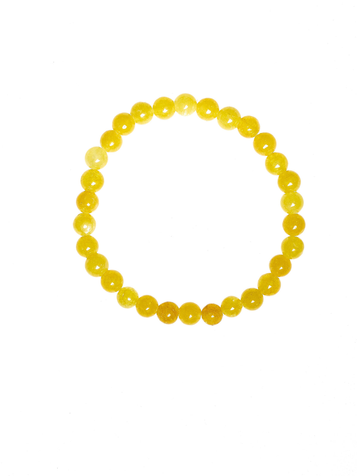 Yellow Jasper Bead Stretch Bracelet B3449-6MM