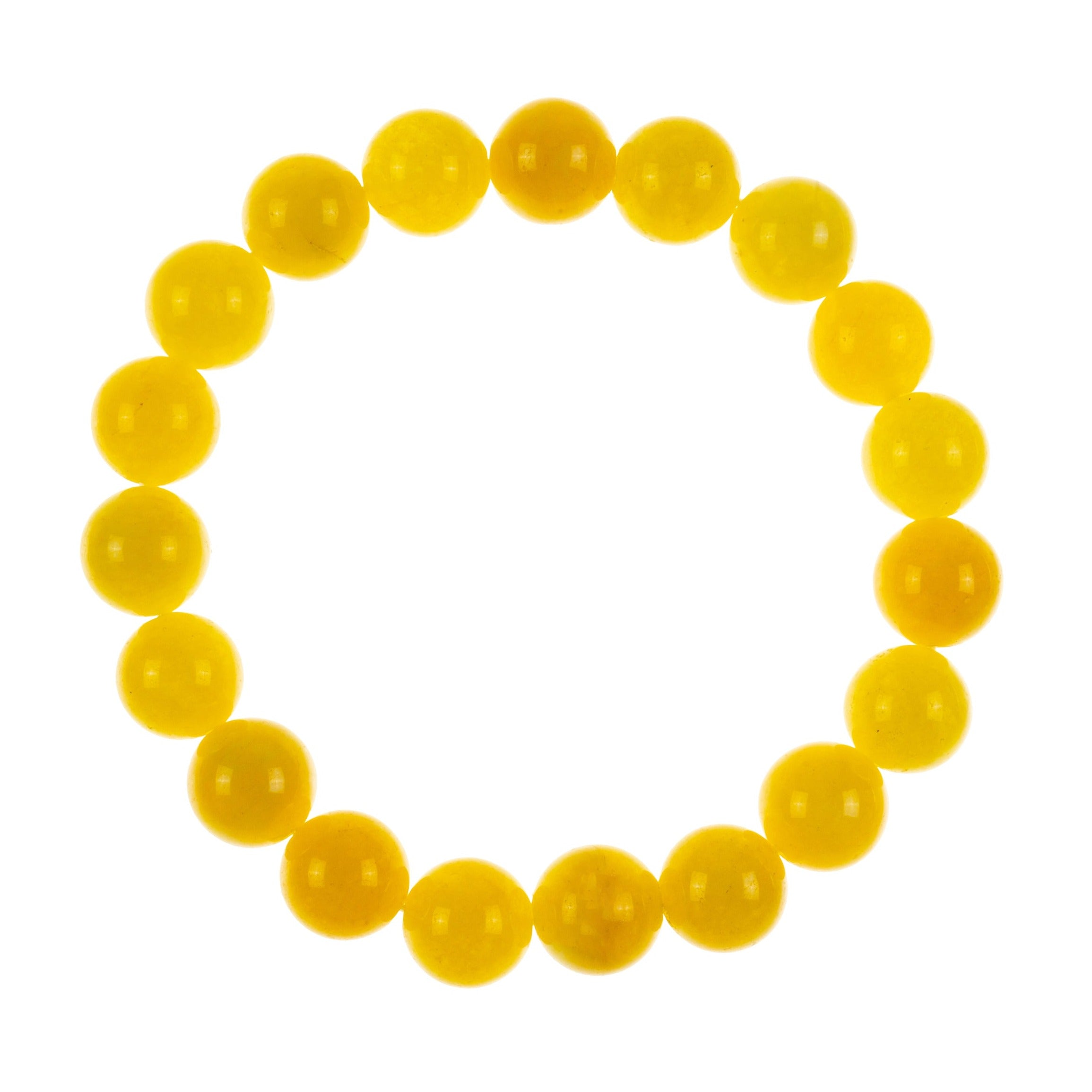 Yellow Jasper Bead Stretch Bracelet B3449-10MM
