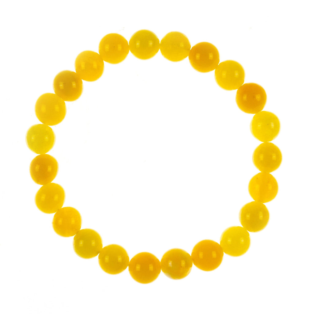 Yellow Jasper Bead Stretch Bracelet B3449-8MM