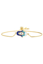 Fatima Palm Cubic Zirconia Chain Bracelet B3470
