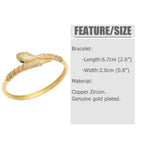 Snake Cubic Zirconia Copper Bracelet B3480