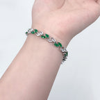 Leaf Shape Cubic Zirconia Bracelet B3537