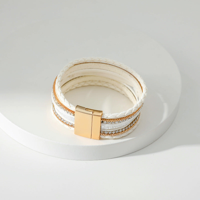 BLESSED Leather Magnetic Bracelets B3548